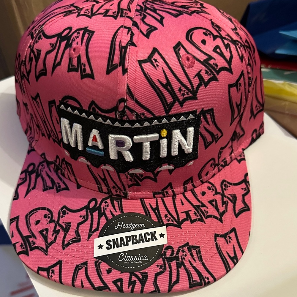 Martin Pink Graphic Snapback Hat
